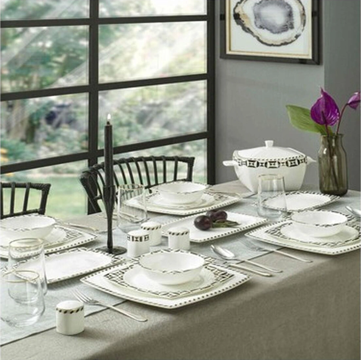 Pierre Cardin Globe 60 Parça Yemek Takımı Süt Beyazı