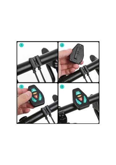 Didadodo Led Dönüş Sinyali Bisiklet Çantası, Usb Şarj Edilebilir, Yansıtıcı Sırt Çantası, Bağlantı Klipsi, Uzaktan Kumandalı Altın