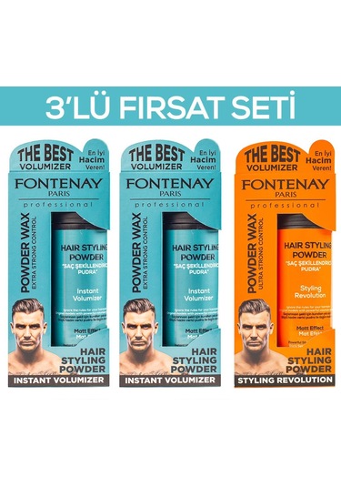 Fontenay Saç Şekillendirici Pudra Toz Wax Mat Effect 2 x 20 G + Ultra Strong 20 G