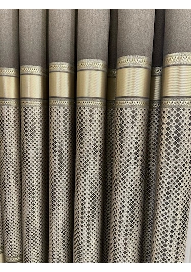 Nivemeshome Mozaik Ft614163 V-5302 Antrasit 1/3 Sık Pileli Fon Perde Apm Antrasit