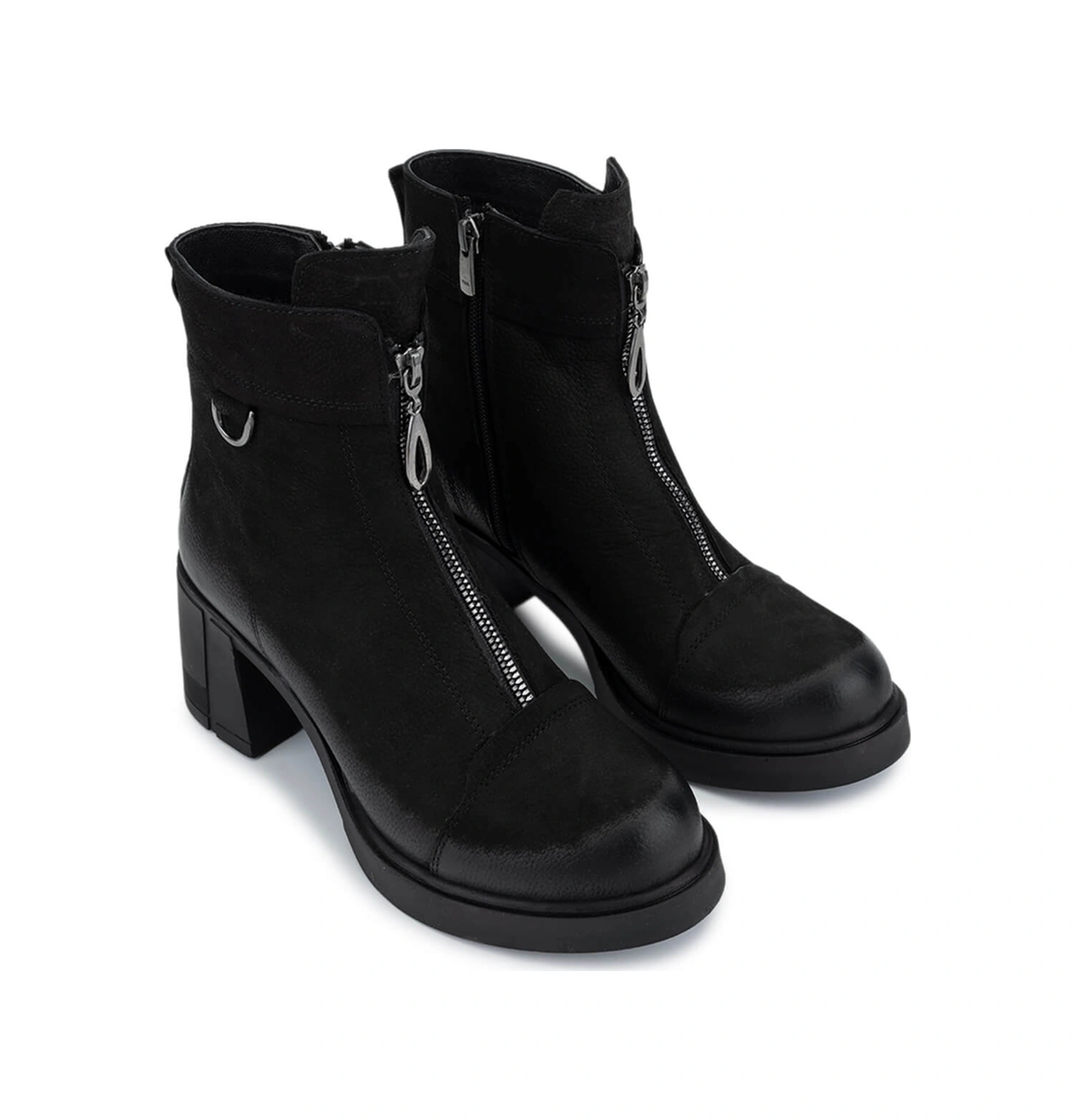 Tamer Tanca Kadın Hakiki Deri Siyah Nubuk Casual Bot 599 30049 Bn Bot Sk25-26 Sıyah Nubuk Siyah 2