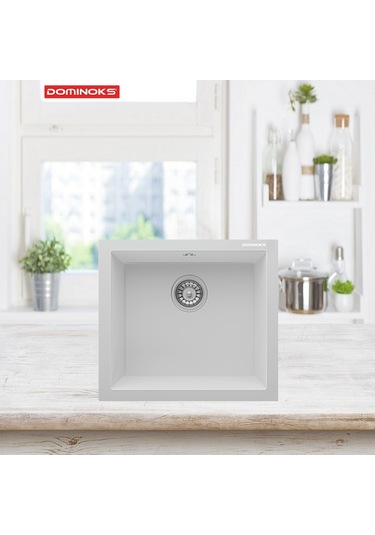 Dominoks Dicle 45 Beyaz Tezgah Altı 40 x 45 Granit Evye