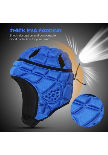 Geeroyoo Çocuklar İçin Yüksek Darbe Dirençli Eva Köpük Kaleci Kaskı, Ayarlanabilir Kayışlar, Nefes Alabilir Delikler, Kırmızı S Boy Kırmızı