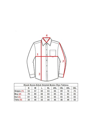 Beyaz Armür Desenli Rahat Kesim Uzun Kol Erkek Gömlek Tek Cepli Klasik Regular Fit 001