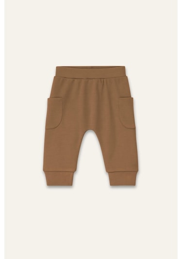 Mininio Unisex Bebek Organik İkili Takım - Bej Bej