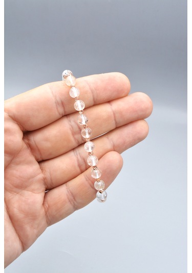 Makrome Model Hakiki Topaz Taşı Bileklik 6 Mm