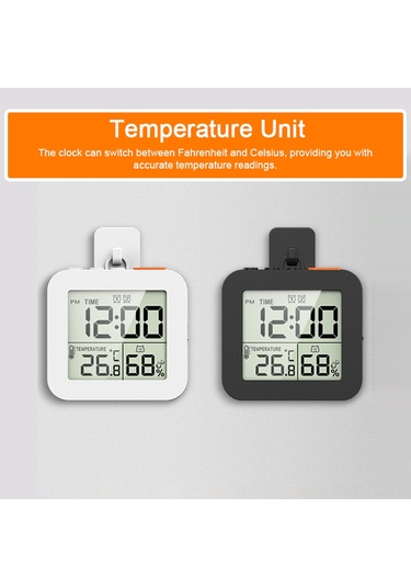 Skycity Beyaz İngilizce Lcd Ekranlı Çok Fonksiyonlu Saat - Sıcaklık, Nem Ölçer, İki Alarm Ve Döngüsel Zamanlayıcı