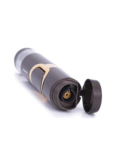 Tek Torch Pürmüz Gunmetal-gümüş Metal Puro Çakmağı