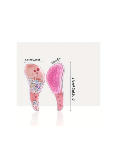 Gateesat Renkli Tek Boynuzlu At Saç Fırçası Kırmızı Küçük Model Tarak Masaj Beşli