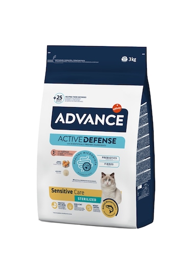 Advance Sensitive Sterilised Somonlu Kısırlaştırılmış Yetişkin Kedi Maması 3 KG