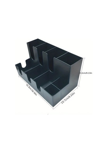 Honeybeeshop Siyah 9 Bölmeli Plastik Bardaklık Dayanıklı Bar Aksesuarları Seti Siyah