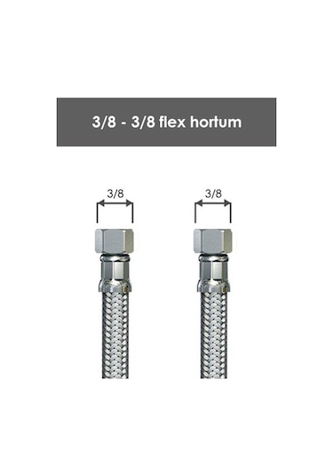 Sarıbey 3-8 - 3-8 Flex Bağlantı 40 Cm paslanmaz Yerli Ürün