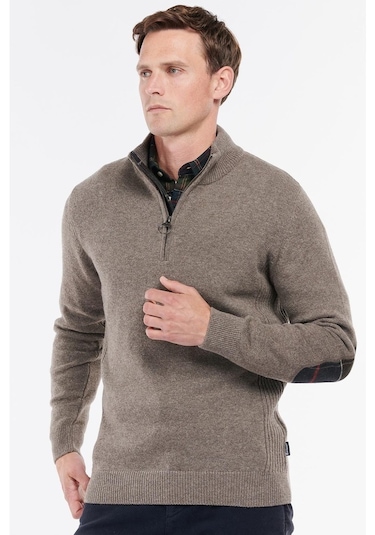 Barbour Holden Half Zip Kazak Ol76 Military Marl Kahverengi