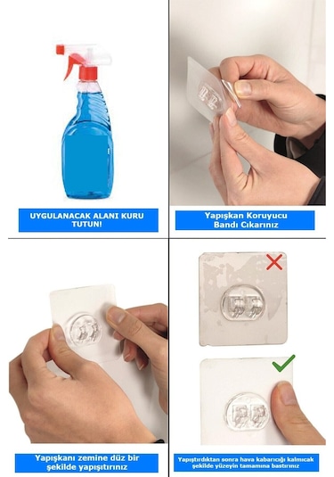 Suntel Yapışkanlı Ve Kancalı 2 Adet Banyo Rafı, Yapışkanlı Banyo Düzenleyici, Vidalama Yok Siyah