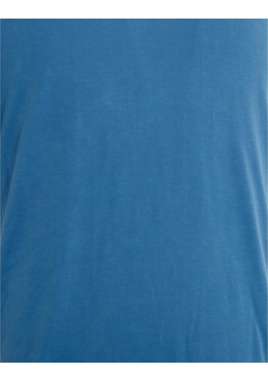 Uki İndigo Comfort Fit Bisiklet Yaka T-shirt Indigo
