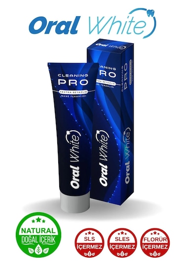 Oral White Cleaning Pro Ekstra Beyazlık Nane Ferahlığı Diş Macunu 75 ML