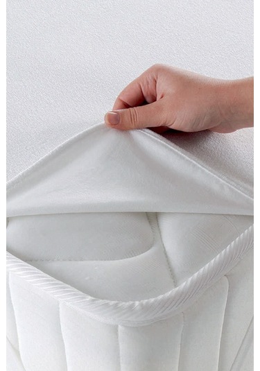 Altın Karma Sıvı Geçirmez Bebek Yatağı Alezi 70x110 Cm Yatak Koruyucu Pamuklu Köşe Lastikli Beyaz