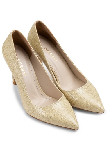 Deery Rugan Bej Stiletto Kadın Topuklu Ayakkabı - 0k101zbejm01 Bej