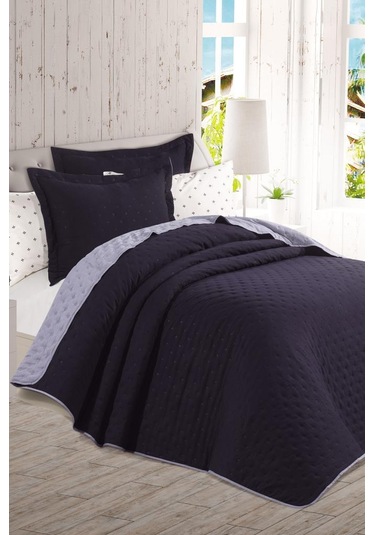 Washed Soft Çift Taraflı 6 Parça Çeyiz Seti Antrasit Antrasit