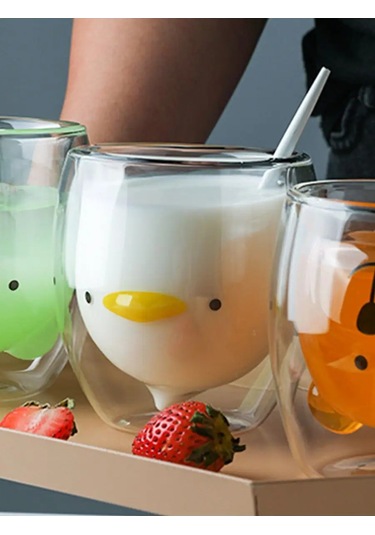 Prof Kuhna Çift Duvarlı Cam Bardak Ördek 250 Ml 168953101 Beyaz