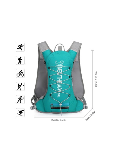 Teltree Outdoor İç Su Depolama Sırt Çantası, Isı Yalıtımlı Bölmeli, Hafif Nilon, 10l, Bisiklet, Kamp, Dağcılık İçin Gri Çok Renkli