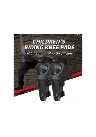 Wezone Çocuklar İçin Bisiklet, Kayak Ve Paten Koruyucu Dizlik - Pe Kabuklu, Eva Desteği İle Yüksek Koruma Siyah