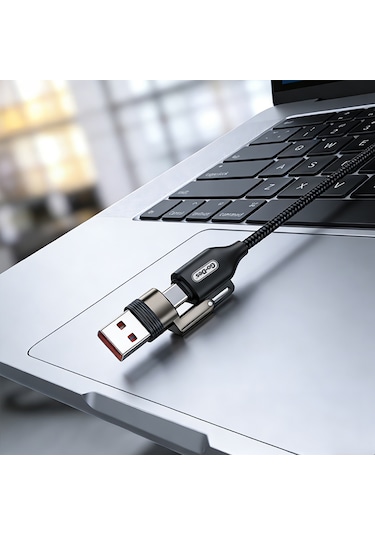 Go Des Gd-uc831 4in1 Pd Çoklu Usb-a + Type-c To Type-c + Lightning Şarj Data Kablosu 65w 1.2m Siyah