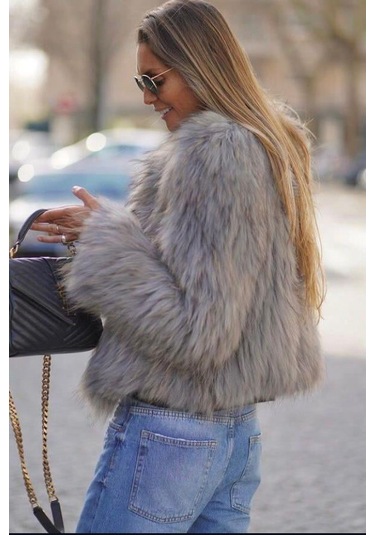 Madmext Bej Bisiklet Yaka Kadın Suni Kürk Mont Mg2176 Bej