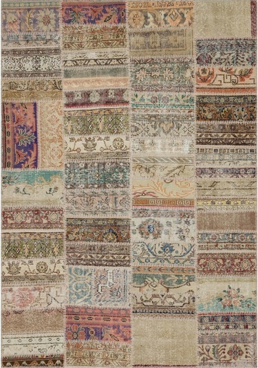 Estetik Ve Çekici Patchwork Halı 230x160 Cm 6357