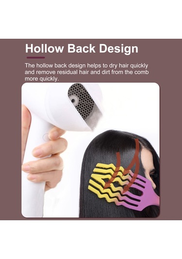 Vkemall "renkli Abs Saç Tarak - Nazik Stil Ve Şekillendirme İçin Mükemmel"