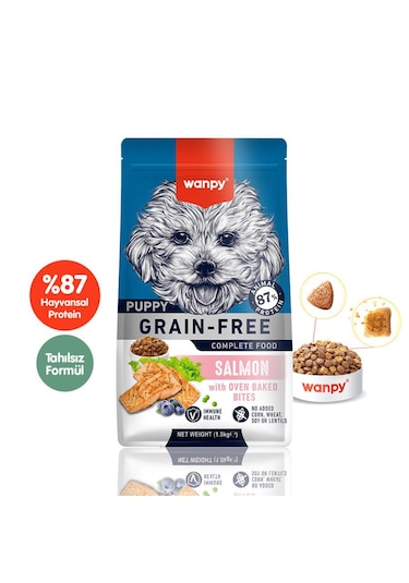 Wanpy Tahılsız Somonlu Yavru Köpek Maması 1,5 Kg