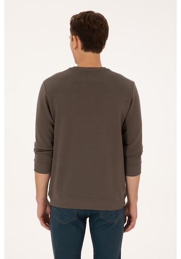 U.s. Polo Assn. Erkek Vizon Sweatshirt 50316354-vr052 Vızon