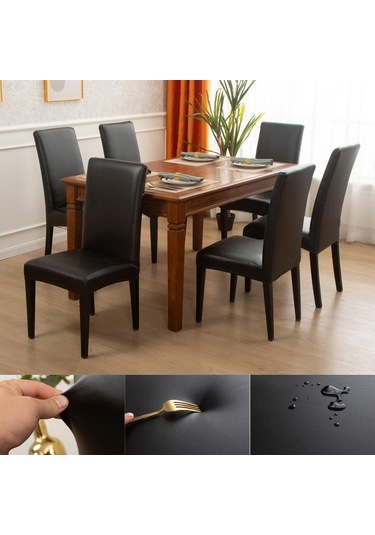 Kahve Semıga Elastik Koltuk Kılıfı Sandalye Kılıfı Su Geçirmez