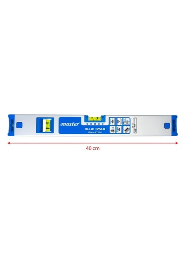 Master 506890 Blue Star Mıknatıslı Su Terazisi 40 Cm