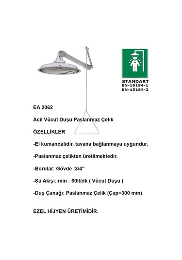 Vücut Duşu Tavana Monte