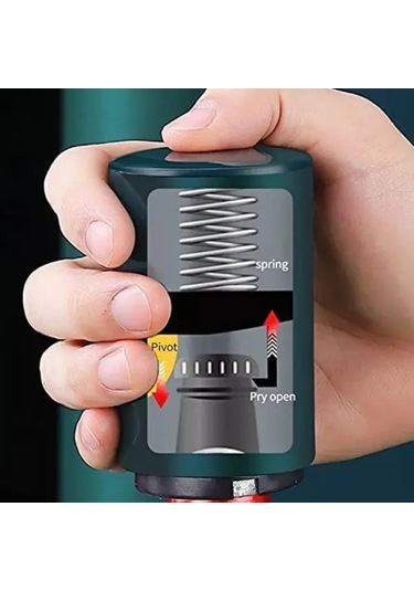 Oldfriend Yeşil 2 Adet Otomatik Bas Çek Bira Şişe Açacağı Paslanmaz Çelik Tek Elle Kullanım Yeşil 2 Adet