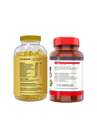 Omega 3-6-9 Balık Yağı 90 Softgel & Nevfix Selenyum 200 Mcg 120 Tablet