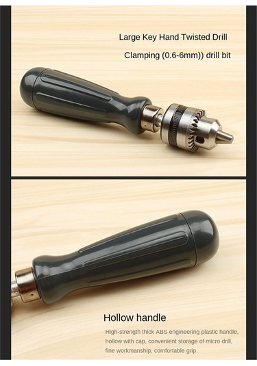 Xurunkeji Ahşap, Mücevher, İnce El Sanatları, Elektronik Montaj Ve Model Yapımı, Kendin Yap Delme İçin Uygun Büyük El Matkabı El Aleti