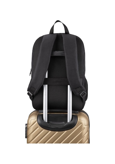 Classone 15.6'' Mila Serisi W600 - Macbook,mac Air Uyumlu Reflektörlü - Laptop Sırt Çantası - Siyah Siyah