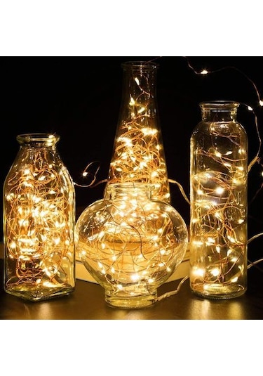 Günışığı Renk Uzaktan Kumandalı Ve Fonksiyonlu 10 Metre Usb Peri Led Kamp Parti Kutlama Aydınlatma Günışığı