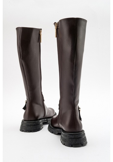 Luvishoes Covela Kahve Cilt Kadın Çizme Kahverengi