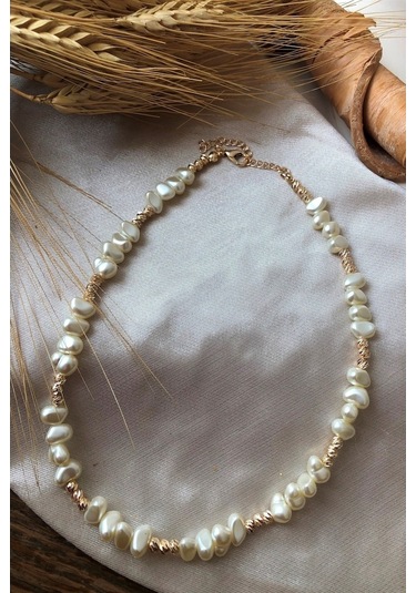 X-Ladyaccessories Barok Inci Kısa Kolye Çok Renkli