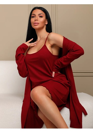 Sevılle Yılbaşı Temalı Mutfak Elbisesi Ve Pijama Takımı 295989109 Bordo