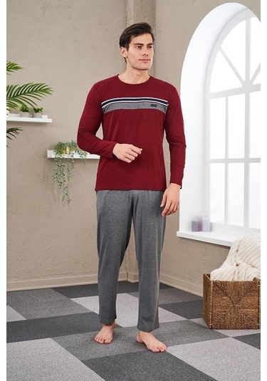 Pjs 23707 Erkek Bisiklet Yaka Pijama Takım 001