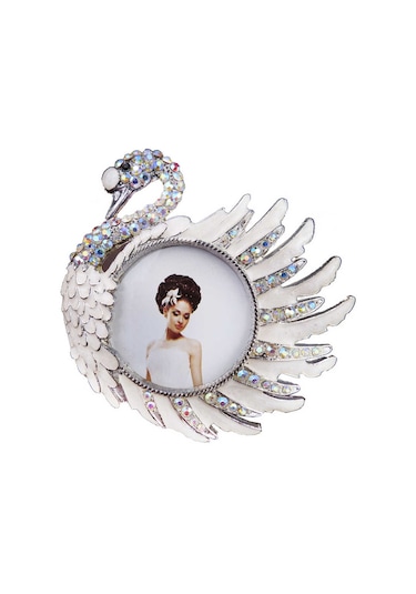 Alyasüs Çerçeve Kuğulu Swarovski Taşlı 1 Adet