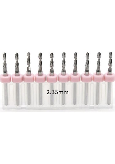 Mikro Karbür PCB Matkap Ucu Metal CNC Sondaj 10lu Set 2.35mm