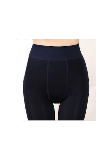 Kadın Içi Peluşlu Kışlık Termal Tayt Içlik Siyah Kadın Peluş Tayt 9020 Siyah-18752