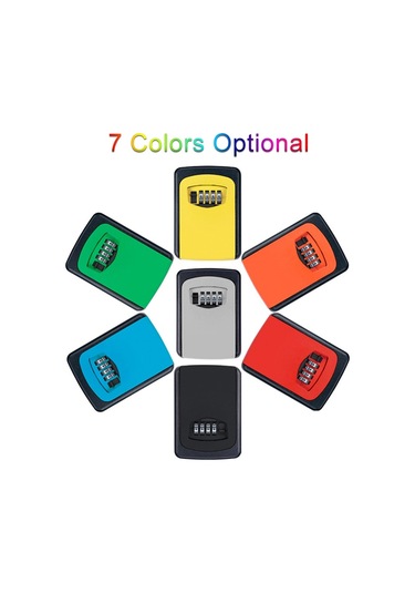 Sones Duvara Asılan Anahtar Saklama Kutusu Metal 4 Haneli Şifre Kilidi Yeşil