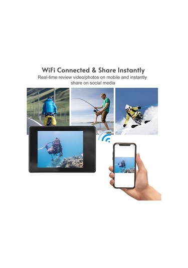 Trendooze Springsun Video Kamera 1080p Aksiyon Kamerası Wifi Spor Kamerası 12mp 150 Geniş Açı Lens 2.0 Gy