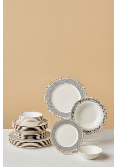 Karaca  Forever Bone Globe 24 Parça 6 Kişilik Yemek Takımı